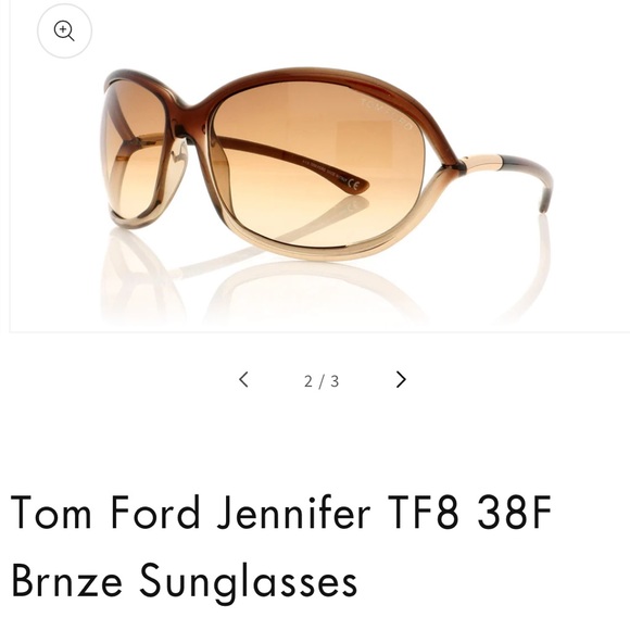 Tom Ford Jennifer TF8 38F Brnze Sunglasses - Picture 3 of 16